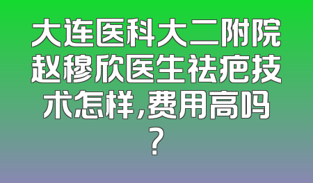 大连医科大二附院赵穆欣医生祛疤技术怎样，费用高吗？