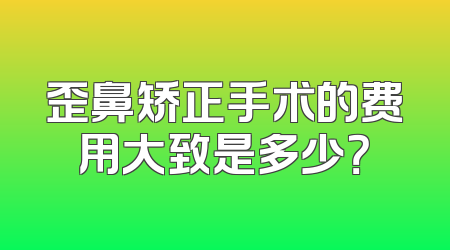 歪鼻矫正手术的费用大致是多少？