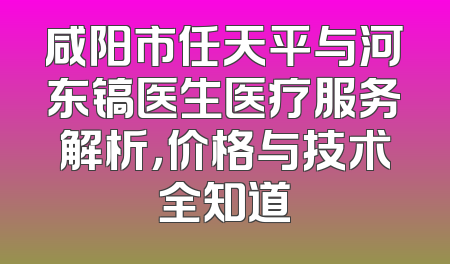 咸阳市任天平与河东镐医生医疗服务解析，价格与技术全知道