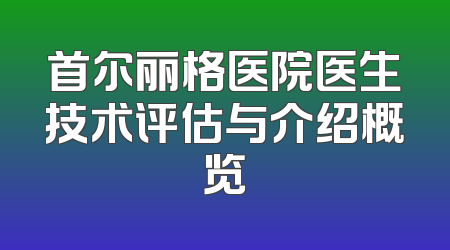 首尔丽格医院医生技术评估与介绍概览