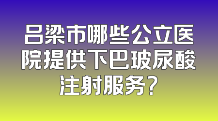 吕梁市哪些公立医院提供下巴玻尿酸注射服务？