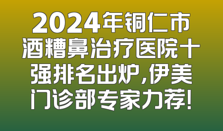 2024年铜仁市酒糟鼻治疗医院十强排名出炉，伊美门诊部专家力荐！