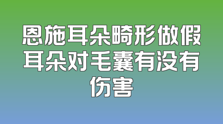 恩施耳朵畸形做假耳朵对毛囊有没有伤害