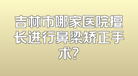 吉林市哪家医院擅长进行鼻梁矫正手术？