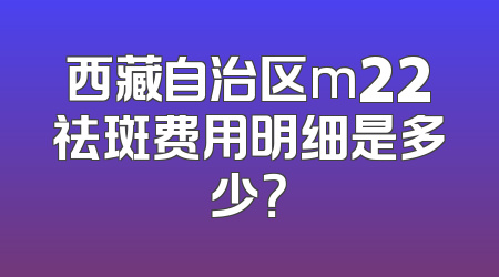 西藏自治区m22祛斑费用明细是多少？