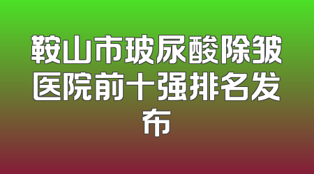 鞍山市玻尿酸除皱医院前十强排名发布