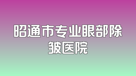 昭通市专业眼部除皱医院