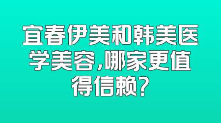 宜春伊美和韩美医学美容，哪家更值得信赖？
