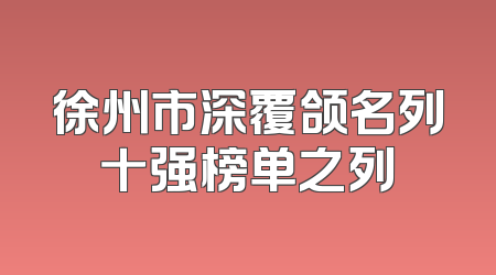 徐州市深覆颌名列十强榜单之列
