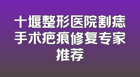 十堰整形医院割痣手术疤痕修复专家推荐