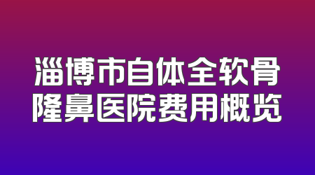 淄博市自体全软骨隆鼻医院费用概览