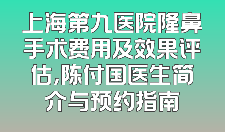 上海第九医院隆鼻手术费用及效果评估，陈付国医生简介与预约指南