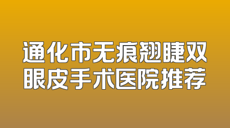 通化市无痕翘睫双眼皮手术医院推荐