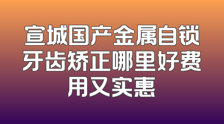 宣城国产金属自锁牙齿矫正哪里好费用又实惠
