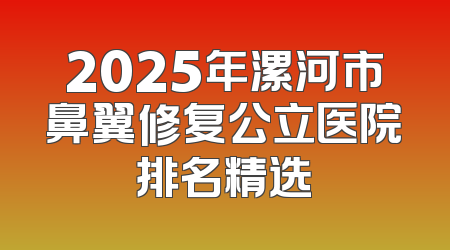 2025年漯河市鼻翼修复公立医院排名精选