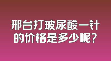 邢台打玻尿酸一针的价格是多少呢？