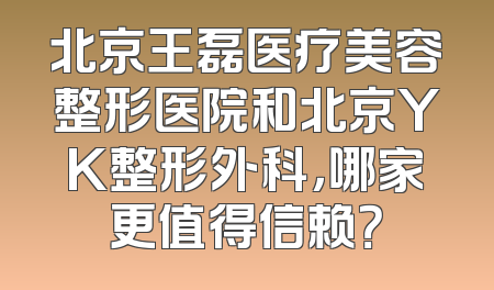 北京王磊医疗美容整形医院和北京YK整形外科，哪家更值得信赖？