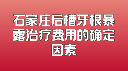 石家庄后槽牙根暴露治疗费用的确定因素