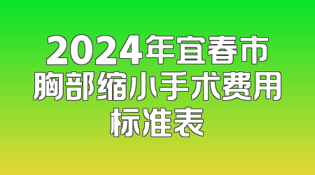 2024年宜春市胸部缩小手术费用标准表