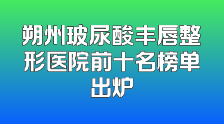 朔州玻尿酸丰唇整形医院前十名榜单出炉
