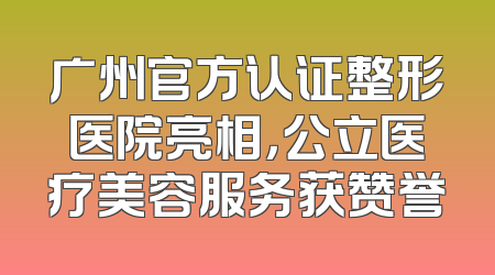 广州官方认证整形医院亮相，公立医疗美容服务获赞誉