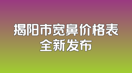 揭阳市宽鼻价格表全新发布