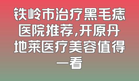 铁岭市治疗黑毛痣医院推荐，开原丹地莱医疗美容值得一看