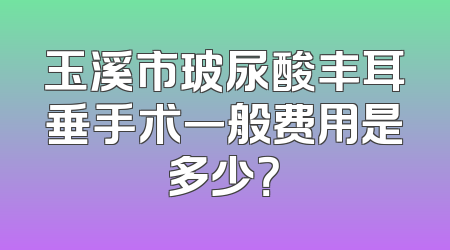 玉溪市玻尿酸丰耳垂手术一般费用是多少？