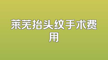 莱芜抬头纹手术费用