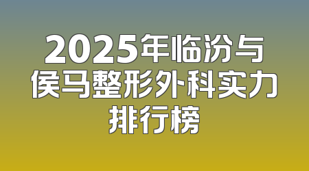 2025年临汾与侯马整形外科实力排行榜