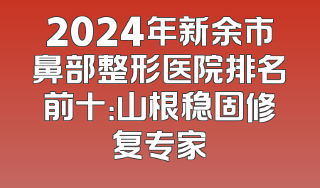 2024年新余市鼻部整形医院排名前十：山根稳固修复专家