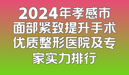 2024年孝感市面部紧致提升手术优质整形医院及专家实力排行