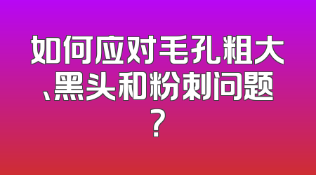 如何应对毛孔粗大、黑头和粉刺问题？