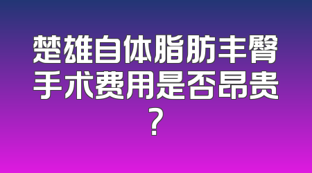 楚雄自体脂肪丰臀手术费用是否昂贵？