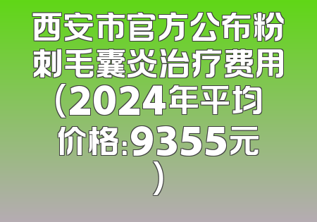 西安市官方公布粉刺毛囊炎治疗费用（2024年平均价格：9355元）