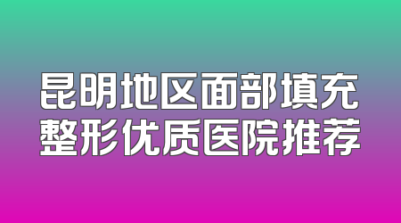 昆明地区面部填充整形优质医院推荐