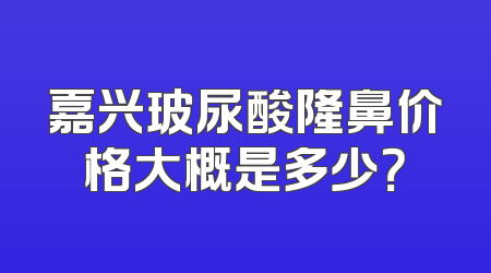 嘉兴玻尿酸隆鼻价格大概是多少？