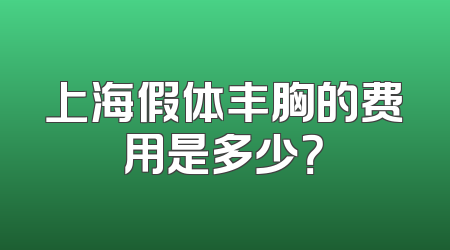 上海假体丰胸的费用是多少？