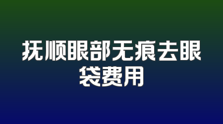 抚顺眼部无痕去眼袋费用
