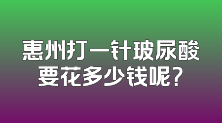 惠州打一针玻尿酸要花多少钱呢？