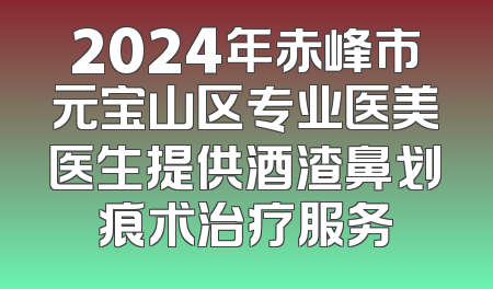 2024年赤峰市元宝山区专业医美医生提供酒渣鼻划痕术治疗服务