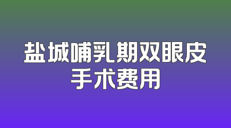 盐城哺乳期双眼皮手术费用