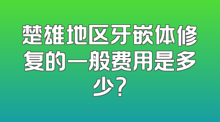楚雄地区牙嵌体修复的一般费用是多少？