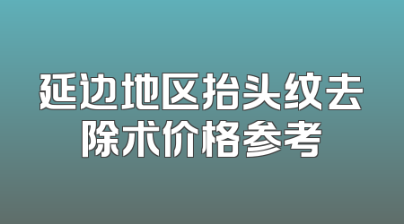 延边地区抬头纹去除术价格参考