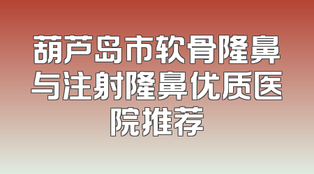 葫芦岛市软骨隆鼻与注射隆鼻优质医院推荐