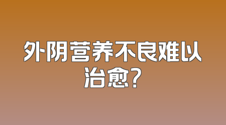 外阴营养不良难以治愈？